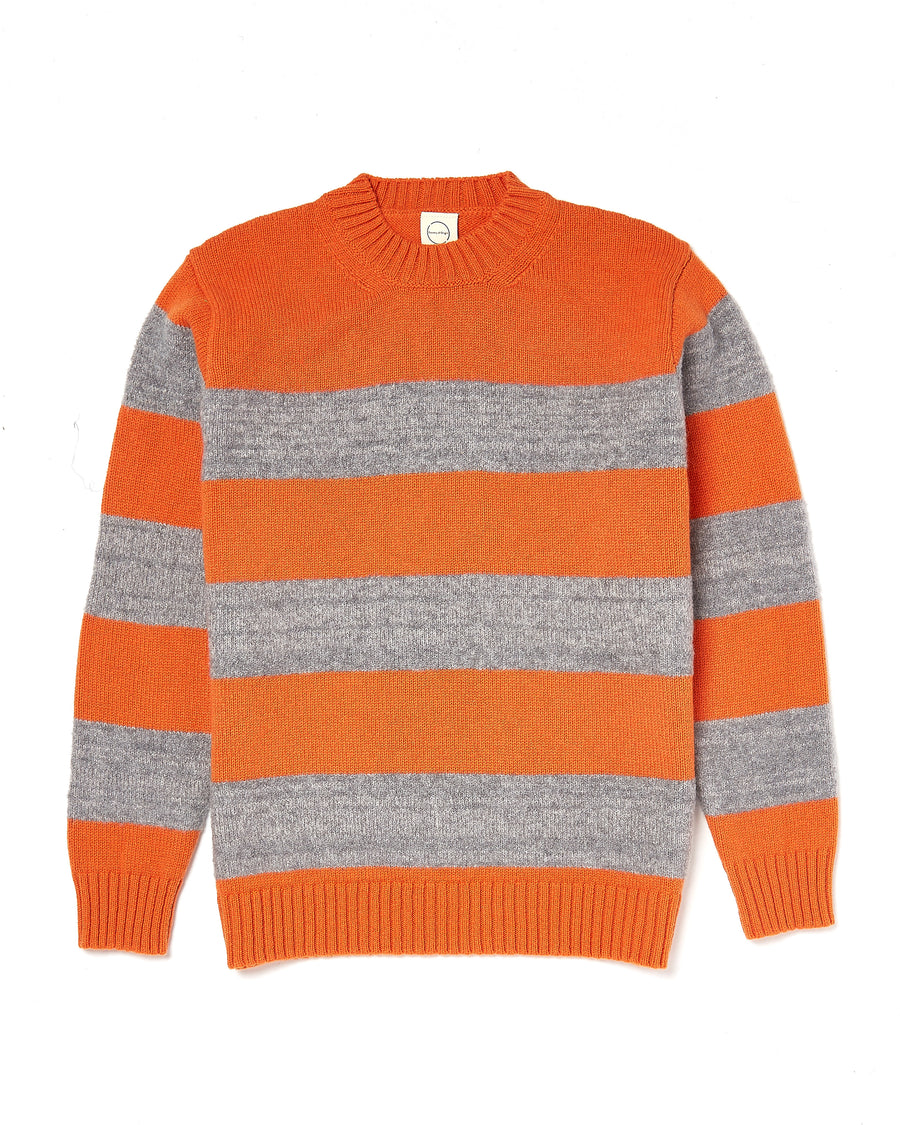 Orange & Grey Stripped Sweater black