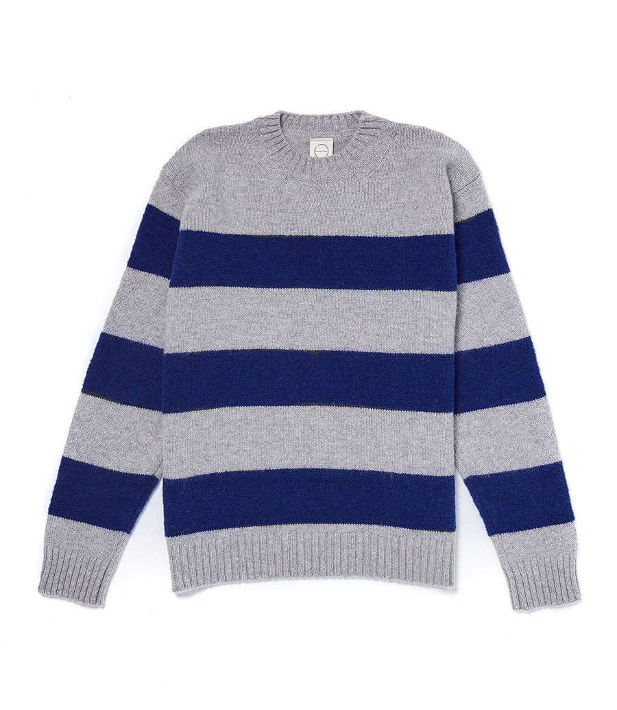 Grey/Navy Fleece Stripe