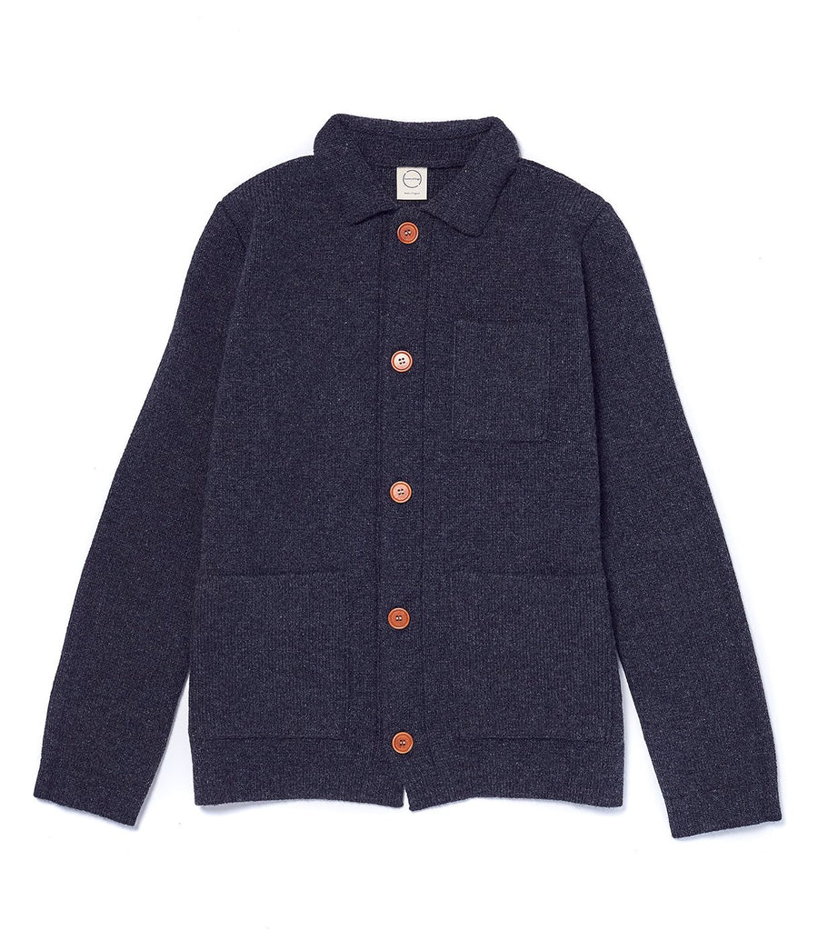 Charcoal Knitted Chore Jacket