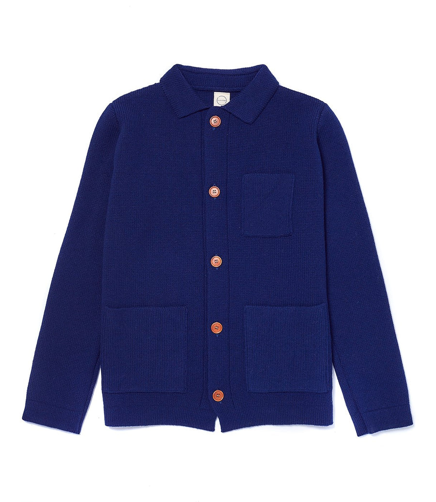 Navy Knitted Chore Jacket