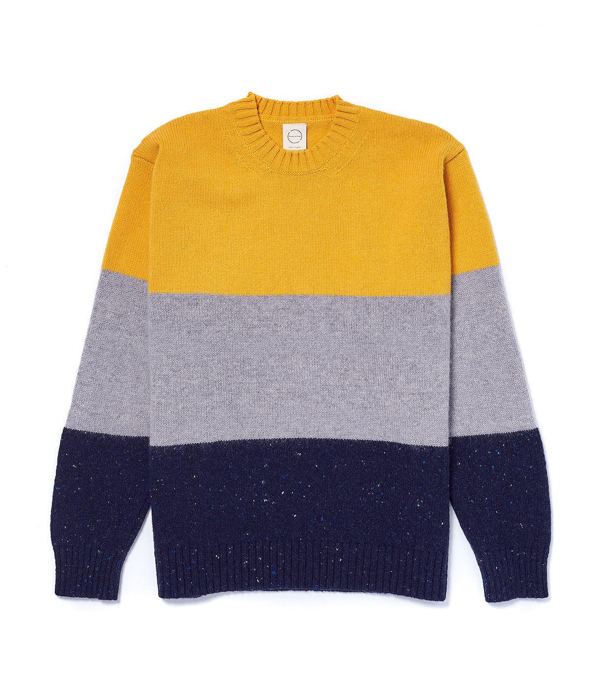 Yellow Tri-fabric Crew