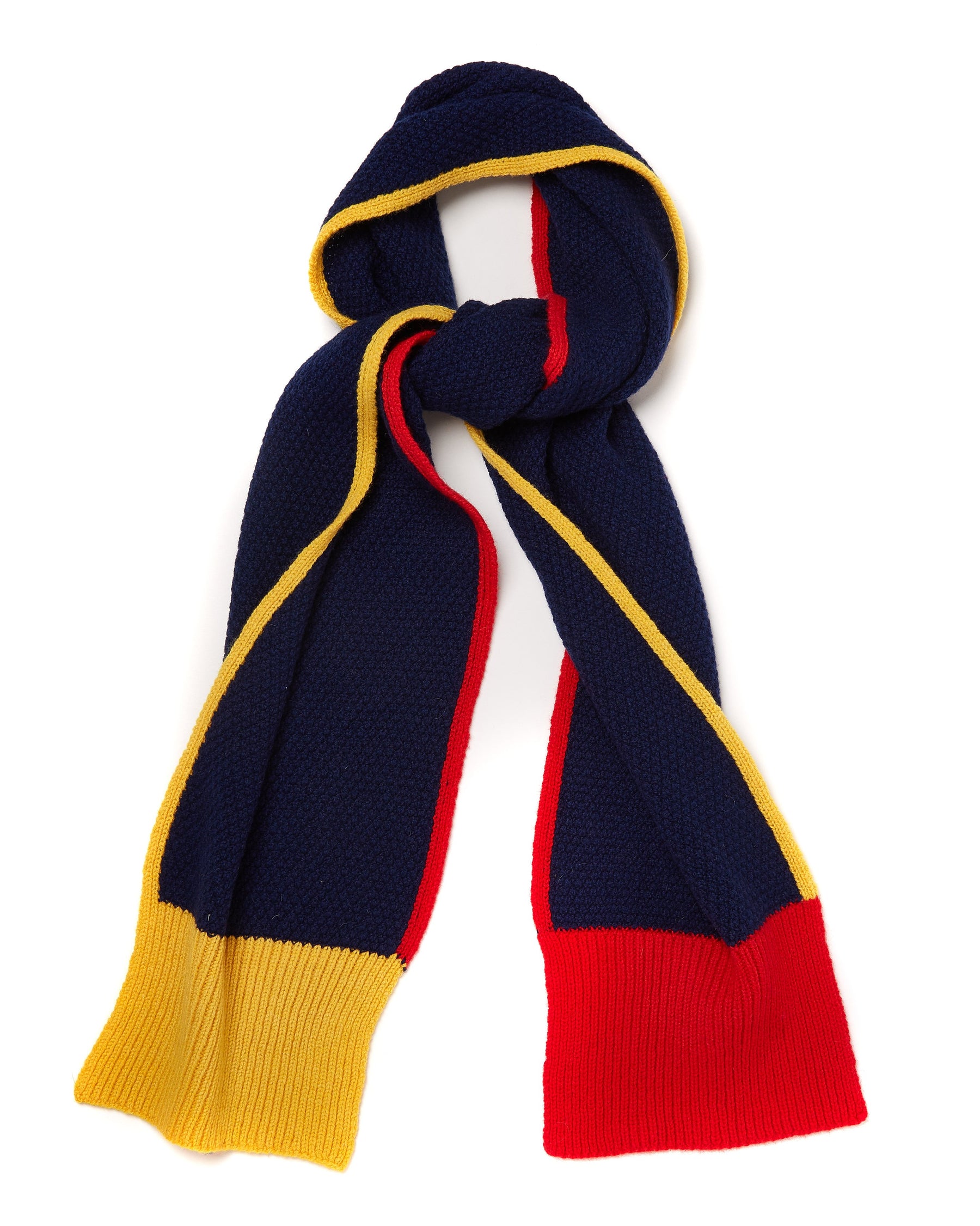 Navy Honeycomb Scarf