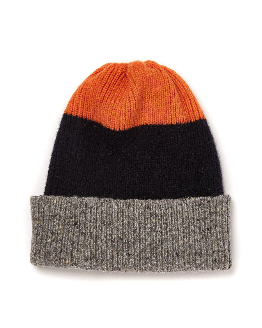 Orange Tri-Fabric Hat