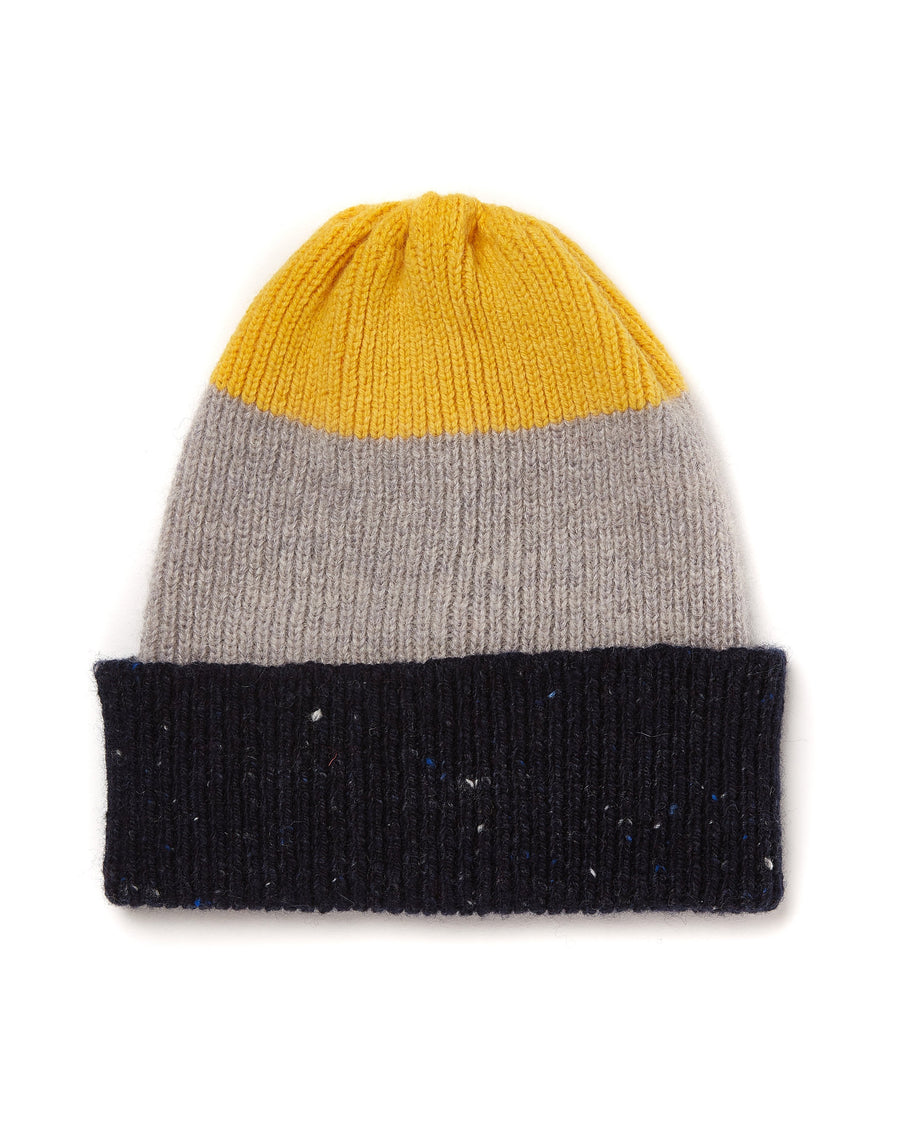 Yellow Tri-fabric Watch Cap
