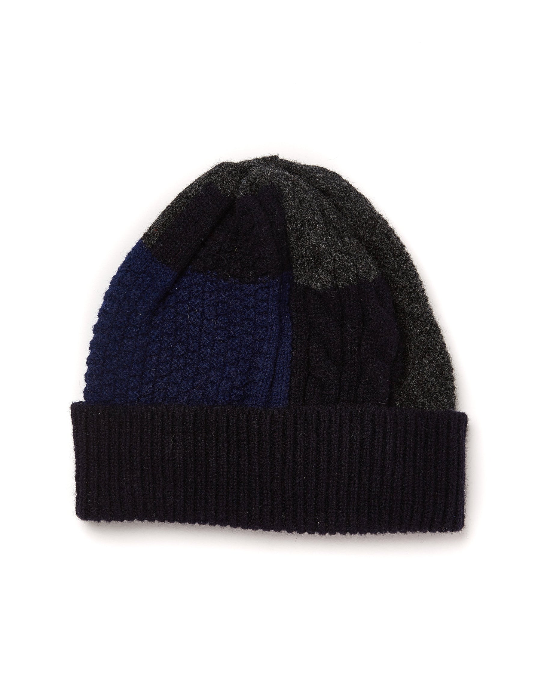 Cableknit Patchwork Watch Cap