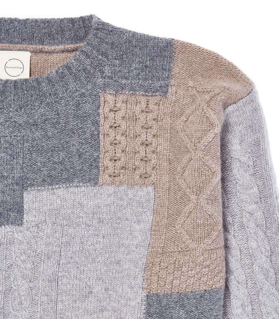 Grey Cableknit Boro' Boro'